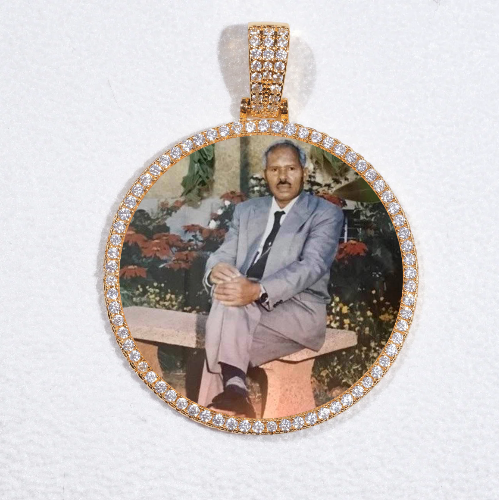 MEDIUM 3D CIRCLE CUSTOM PICTURE PENDANT