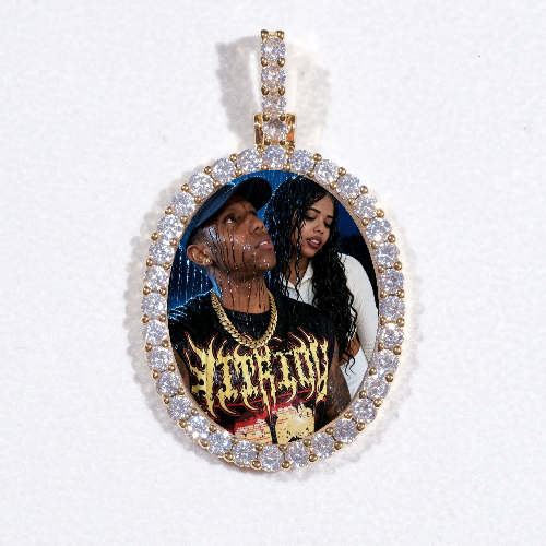 3D Oval Custom Picture Pendant