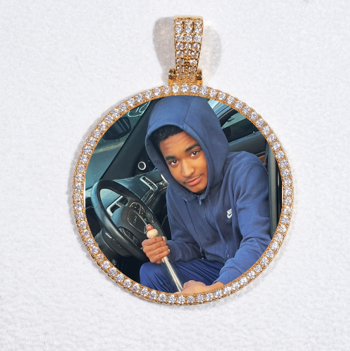 MEDIUM 3D CIRCLE CUSTOM PICTURE PENDANT