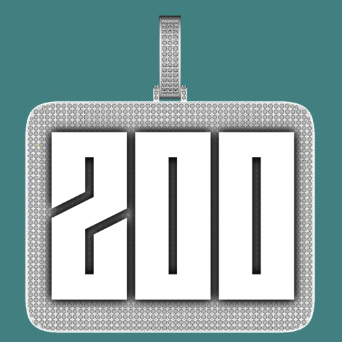 CUSTOM LETTER NECKLACE 3D BIG SQUARE