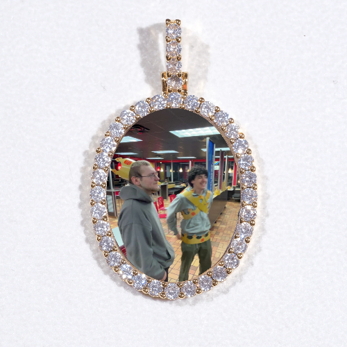3D Oval Custom Picture Pendant