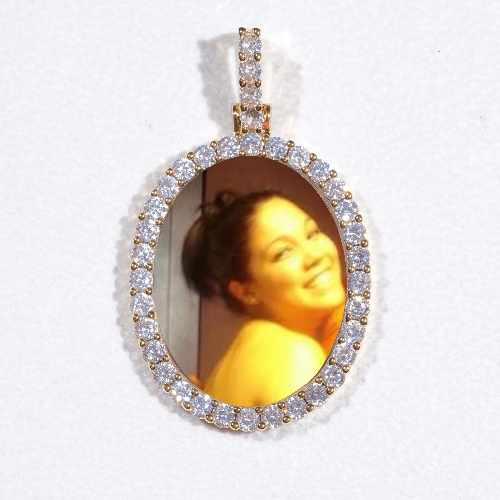 3D Oval Custom Picture Pendant