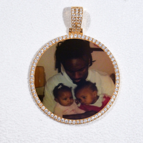 MEDIUM 3D CIRCLE CUSTOM PICTURE PENDANT