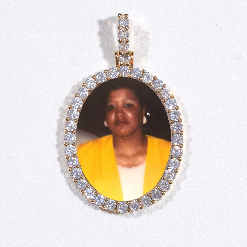 3D Oval Custom Picture Pendant