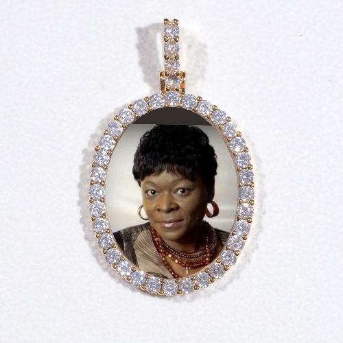 3D Oval Custom Picture Pendant