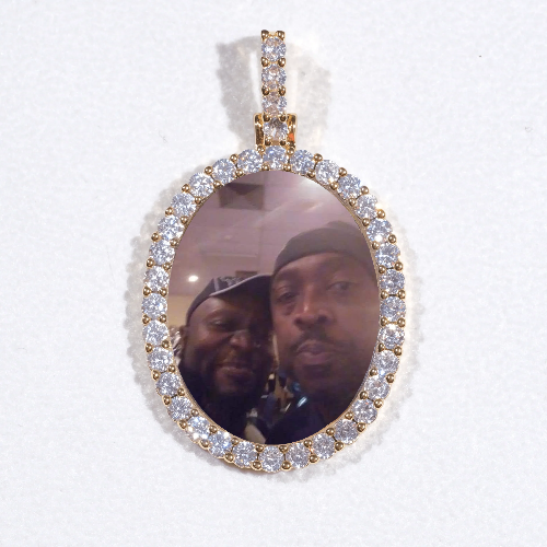 3D Oval Custom Picture Pendant