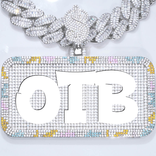 CUSTOM LETTER NECKLACE 3D COLORFUL SQUARE