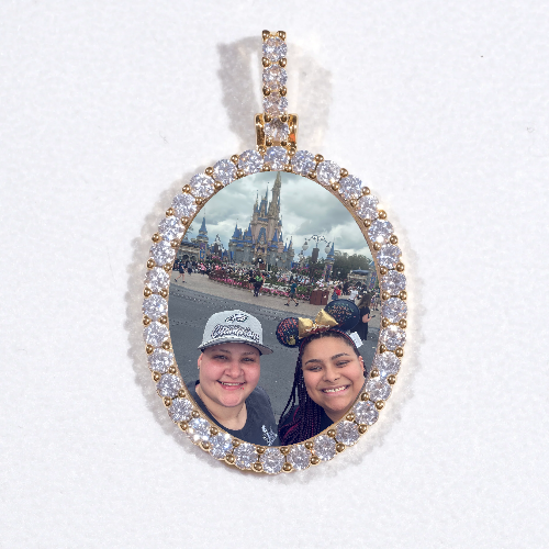 3D Oval Custom Picture Pendant