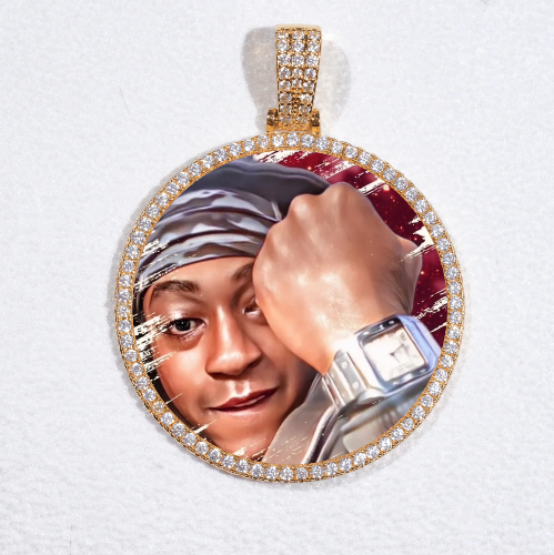 MEDIUM 3D CIRCLE CUSTOM PICTURE PENDANT