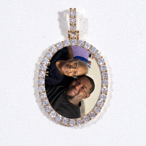 3D Oval Custom Picture Pendant