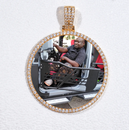 MEDIUM 3D CIRCLE CUSTOM PICTURE PENDANT