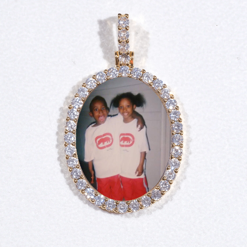 3D Oval Custom Picture Pendant