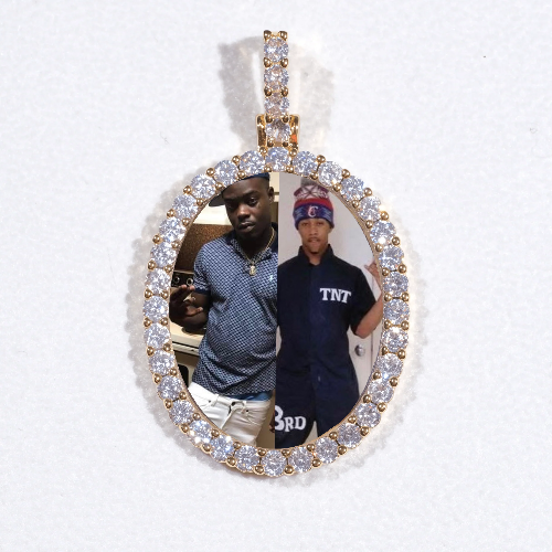 3D Oval Custom Picture Pendant