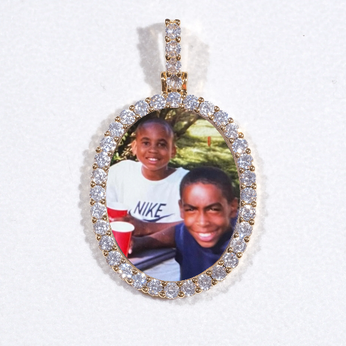 3D Oval Custom Picture Pendant