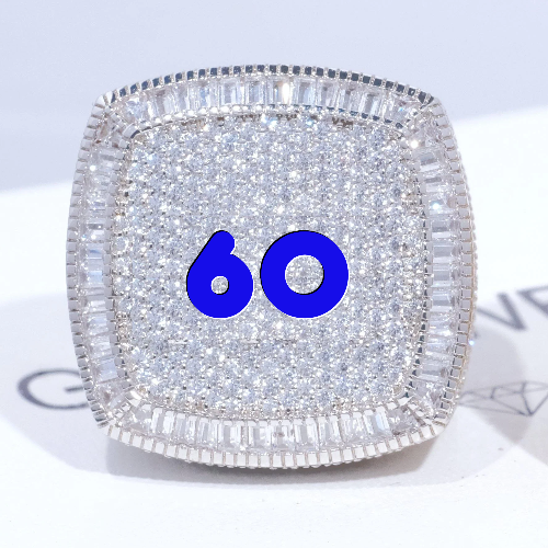 CUSTOM LETTER 3D ICED RING