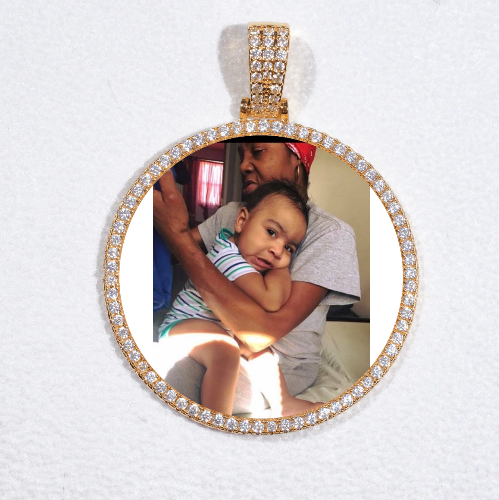 MEDIUM 3D CIRCLE CUSTOM PICTURE PENDANT