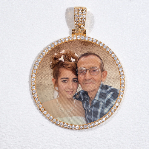 MEDIUM 3D CIRCLE CUSTOM PICTURE PENDANT