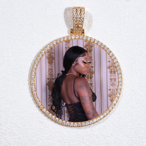 MEDIUM 3D CIRCLE CUSTOM PICTURE PENDANT