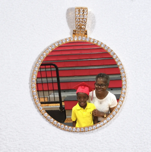 MEDIUM 3D CIRCLE CUSTOM PICTURE PENDANT