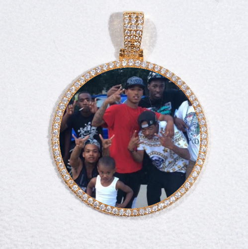 MEDIUM 3D CIRCLE CUSTOM PICTURE PENDANT
