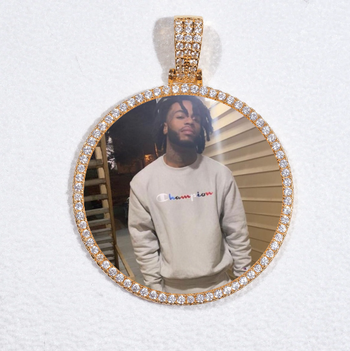 MEDIUM 3D CIRCLE CUSTOM PICTURE PENDANT
