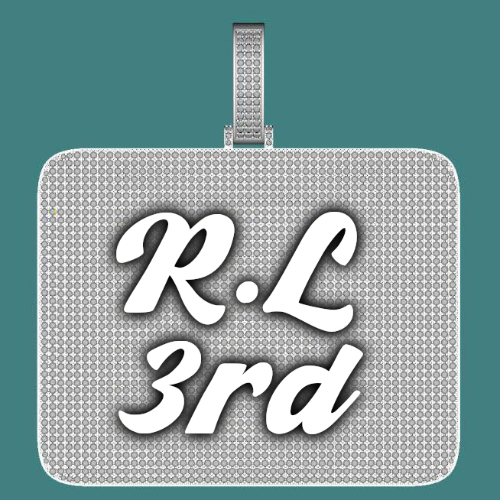 CUSTOM LETTER NECKLACE 3D BIG SQUARE