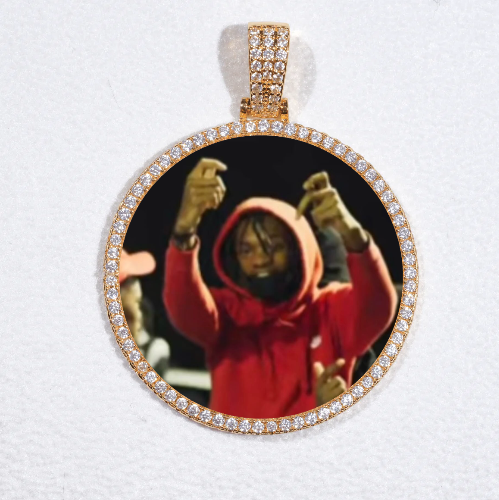 MEDIUM 3D CIRCLE CUSTOM PICTURE PENDANT