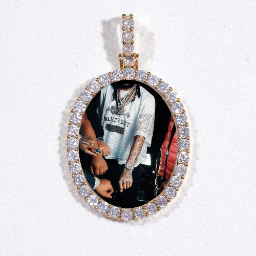 3D Oval Custom Picture Pendant