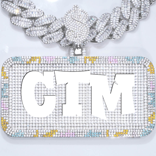 CUSTOM LETTER NECKLACE 3D COLORFUL SQUARE