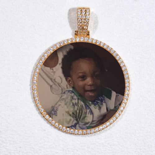 MEDIUM 3D CIRCLE CUSTOM PICTURE PENDANT
