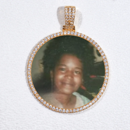 MEDIUM 3D CIRCLE CUSTOM PICTURE PENDANT