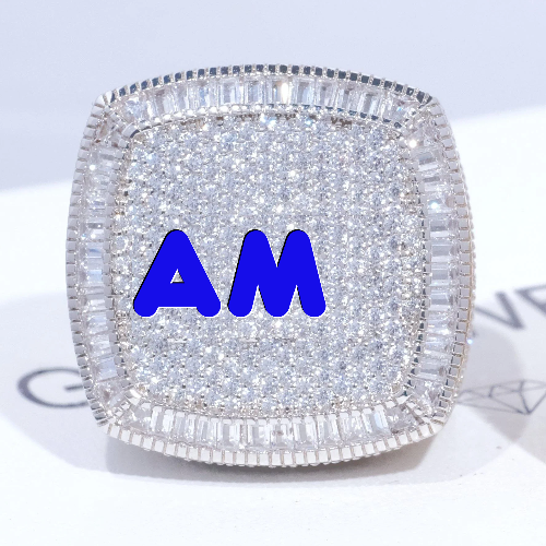 CUSTOM LETTER 3D ICED RING