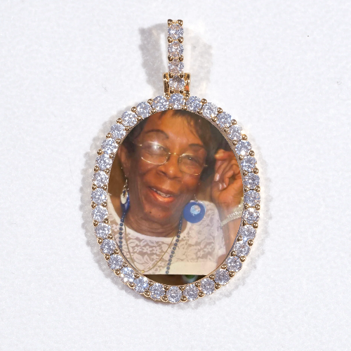 3D Oval Custom Picture Pendant