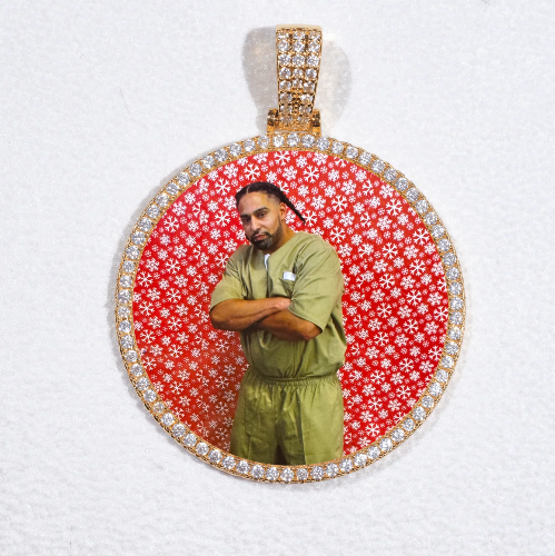 MEDIUM 3D CIRCLE CUSTOM PICTURE PENDANT