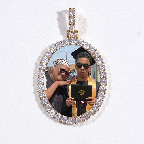 3D Oval Custom Picture Pendant