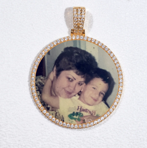 MEDIUM 3D CIRCLE CUSTOM PICTURE PENDANT