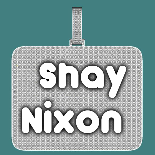 CUSTOM LETTER NECKLACE 3D BIG SQUARE