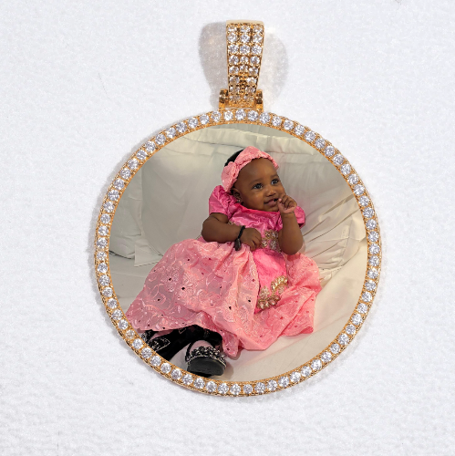 MEDIUM 3D CIRCLE CUSTOM PICTURE PENDANT