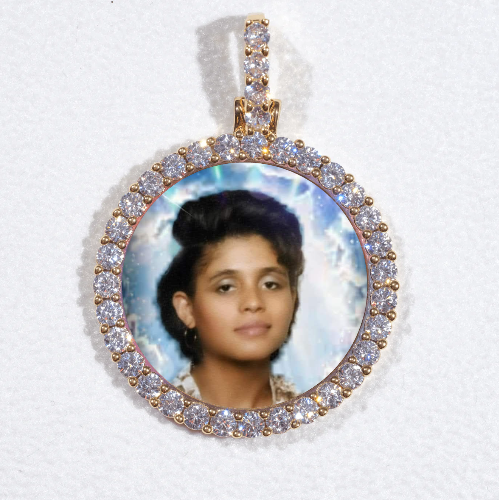 3D CIRCLE CUSTOM PICTURE PENDANT SMALL SIZE