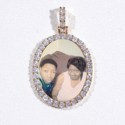 3D Oval Custom Picture Pendant