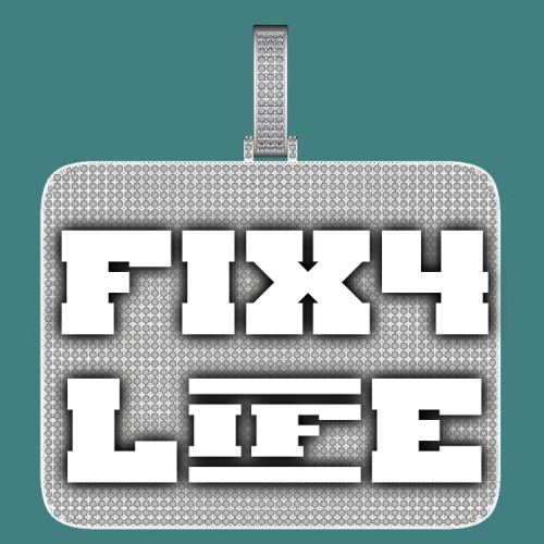 CUSTOM LETTER NECKLACE 3D BIG SQUARE