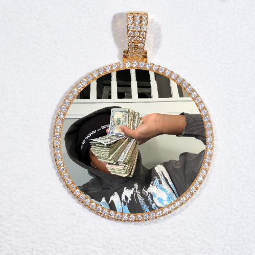 MEDIUM 3D CIRCLE CUSTOM PICTURE PENDANT