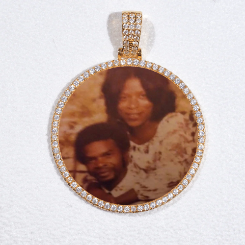 MEDIUM 3D CIRCLE CUSTOM PICTURE PENDANT