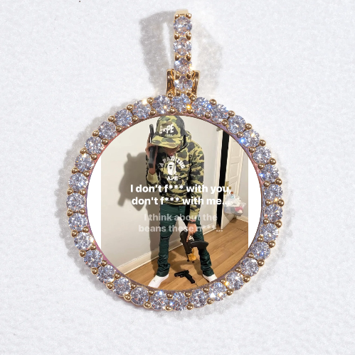 3D CIRCLE CUSTOM PICTURE PENDANT SMALL SIZE