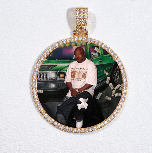 MEDIUM 3D CIRCLE CUSTOM PICTURE PENDANT