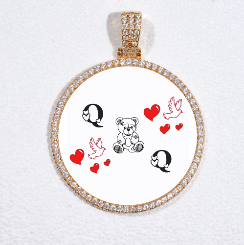 MEDIUM 3D CIRCLE CUSTOM PICTURE PENDANT