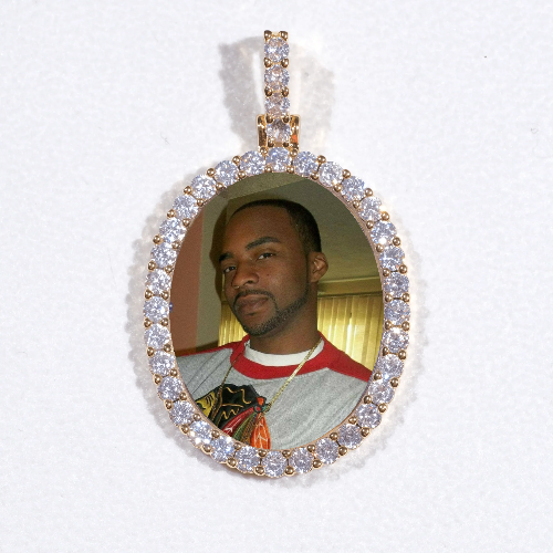 3D Oval Custom Picture Pendant