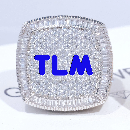 CUSTOM LETTER 3D ICED RING