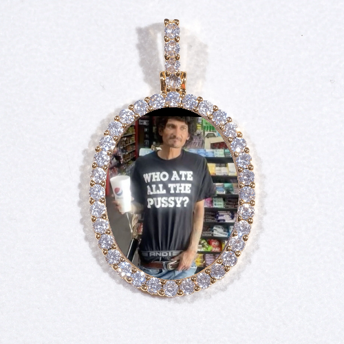 3D Oval Custom Picture Pendant