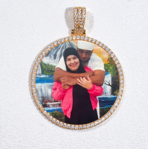 MEDIUM 3D CIRCLE CUSTOM PICTURE PENDANT